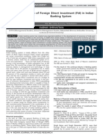 Role of Foreign Direct Investment (Fdi) in Indian Banking System