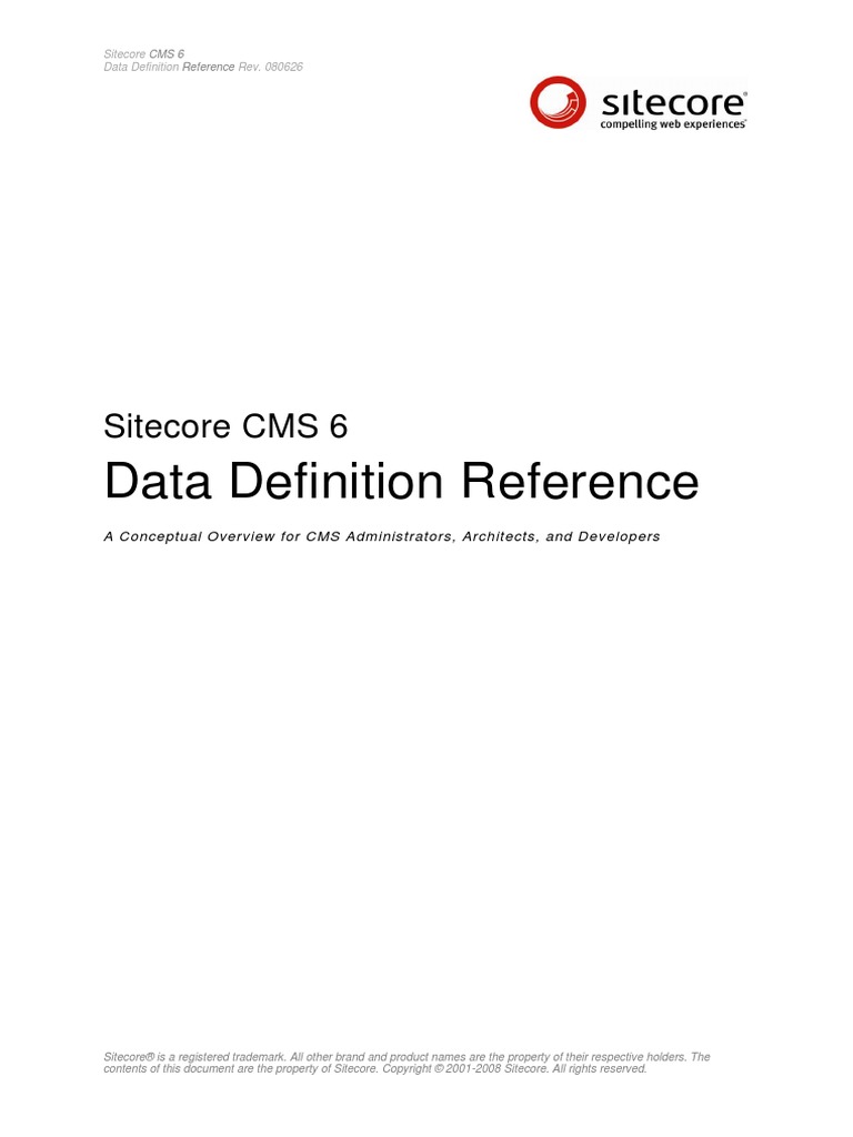 Datadefinitionreference A4 PDF | PDF