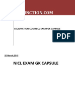 Nicl Exam GK Capsule: 25 March, 2015