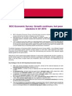 BCC Economic Survey: Growth Continues, But Pace Slackens in Q1 2015