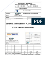 General Arrangement Platform Fa - 604: (Liquid Ammonia Flash Drum)