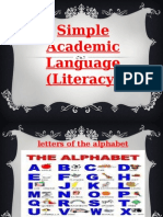 Simple Academic Words (Literacy)