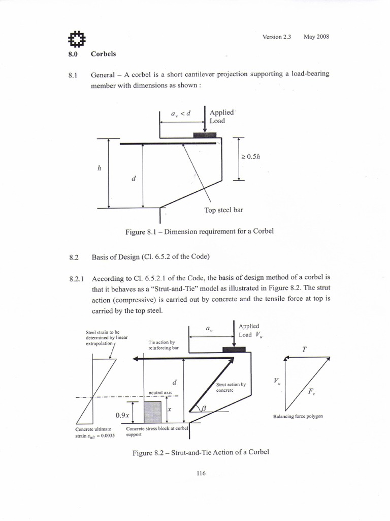 Corbel Design Calculation | PDF