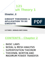 EEE 121 Circuit Theory 1: Circuit Theorems & Apllication To DC Circuits