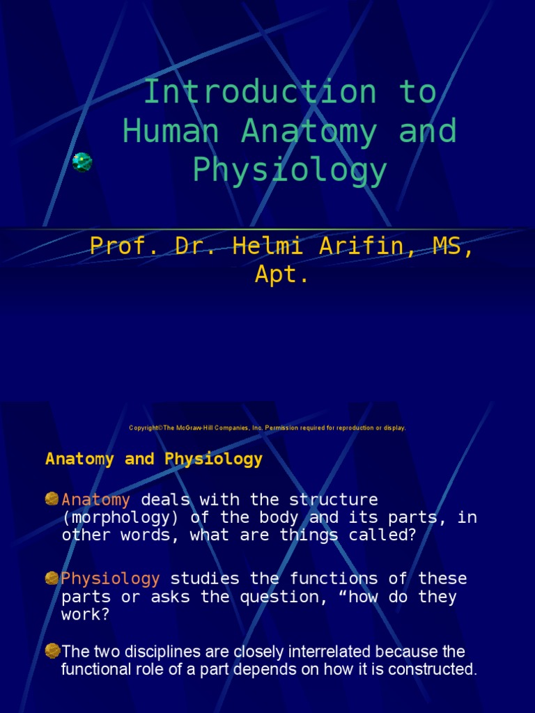 INTRODUCTION OF HUMAN PHYSIOLOGY 2010.ppt | Homeostasis | Anatomical