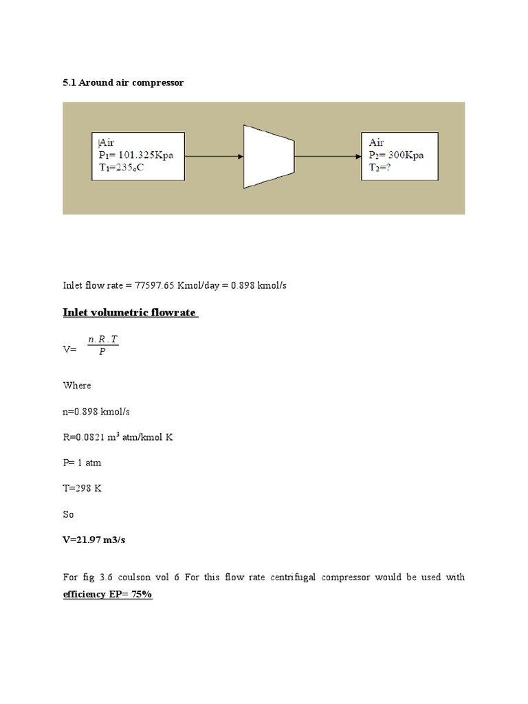 Air Compressor Flow Rate Calculations | PDF | Phases Of Matter ...