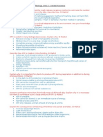 Biology Unit 4 Model Answers