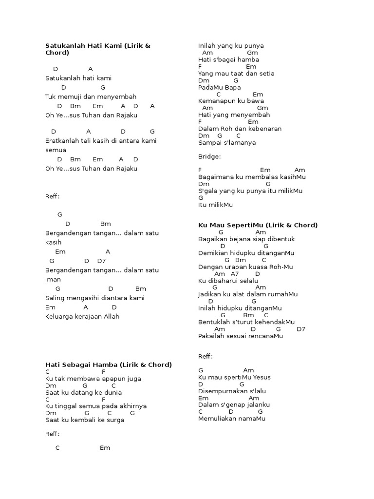 48+ Chord gitar satukanlah hati kami information