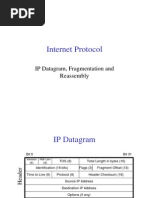 Internet Protocol: IP Datagram, Fragmentation and Reassembly