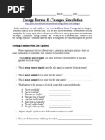 energy forms  changes simulation worksheet