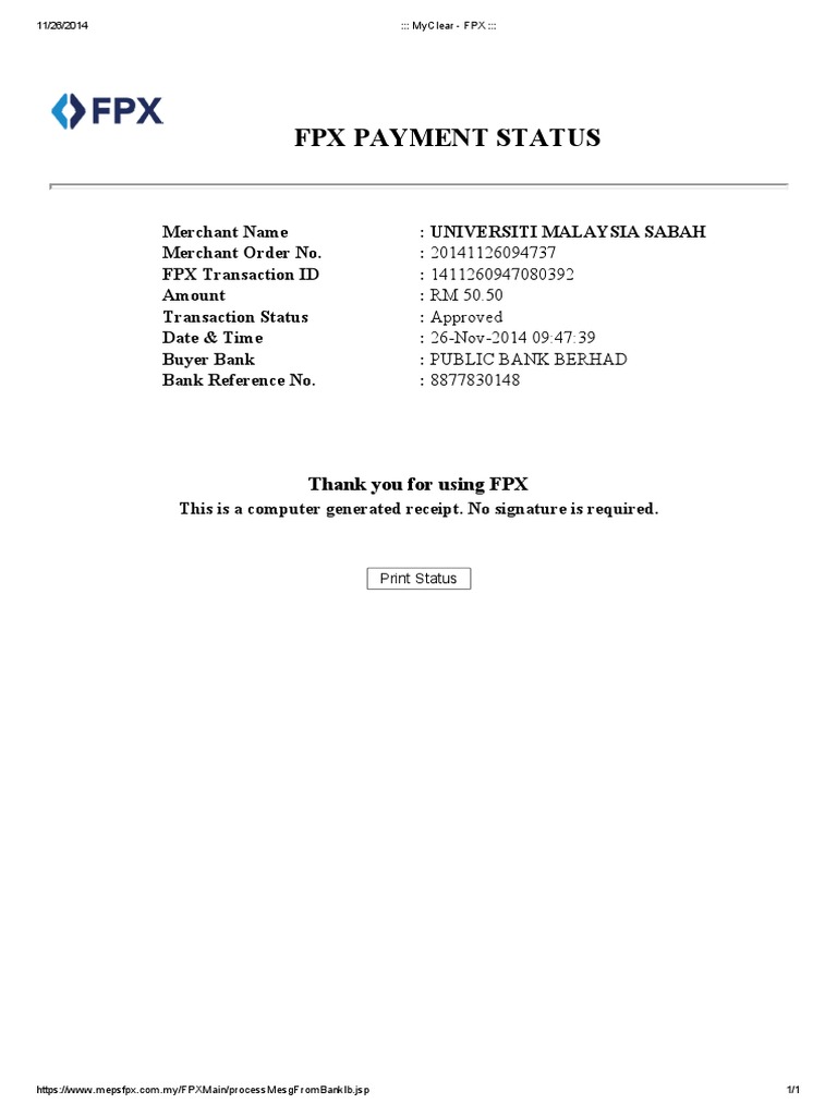 MyClear - FPX | PDF | Financial Transaction | Banking