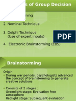 Methods of Group Decision Making