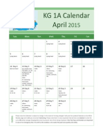 KG 1a Calendar April 2015