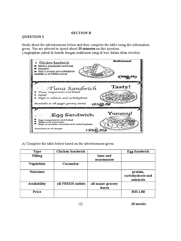 Soalan English Bi Bahasa Inggeris Tahun 4 Paper 2 Download Free Pdf