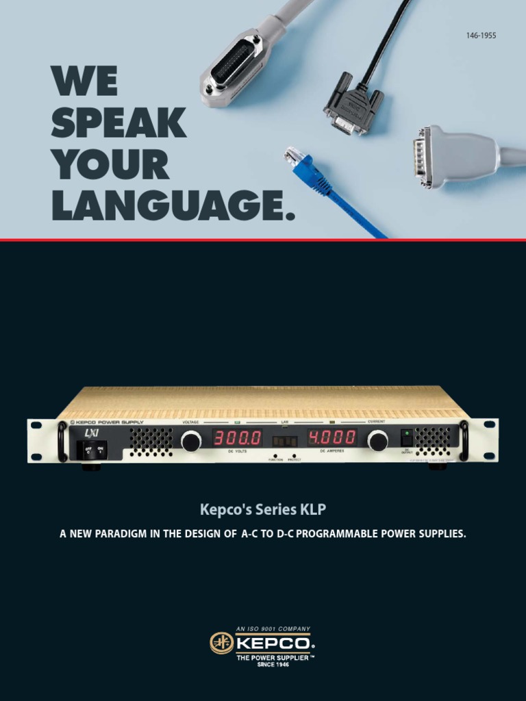 WE Speak Your Language: Kepco's Series KLP | PDF | Power Supply ...
