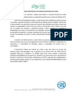 Agenda Propositiva Do Conselho Nacional de Saúde