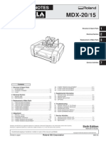 Roland MODELA MDX-15 MDX-20 Service Notes Manual (SM, PM, CD) 200512 1