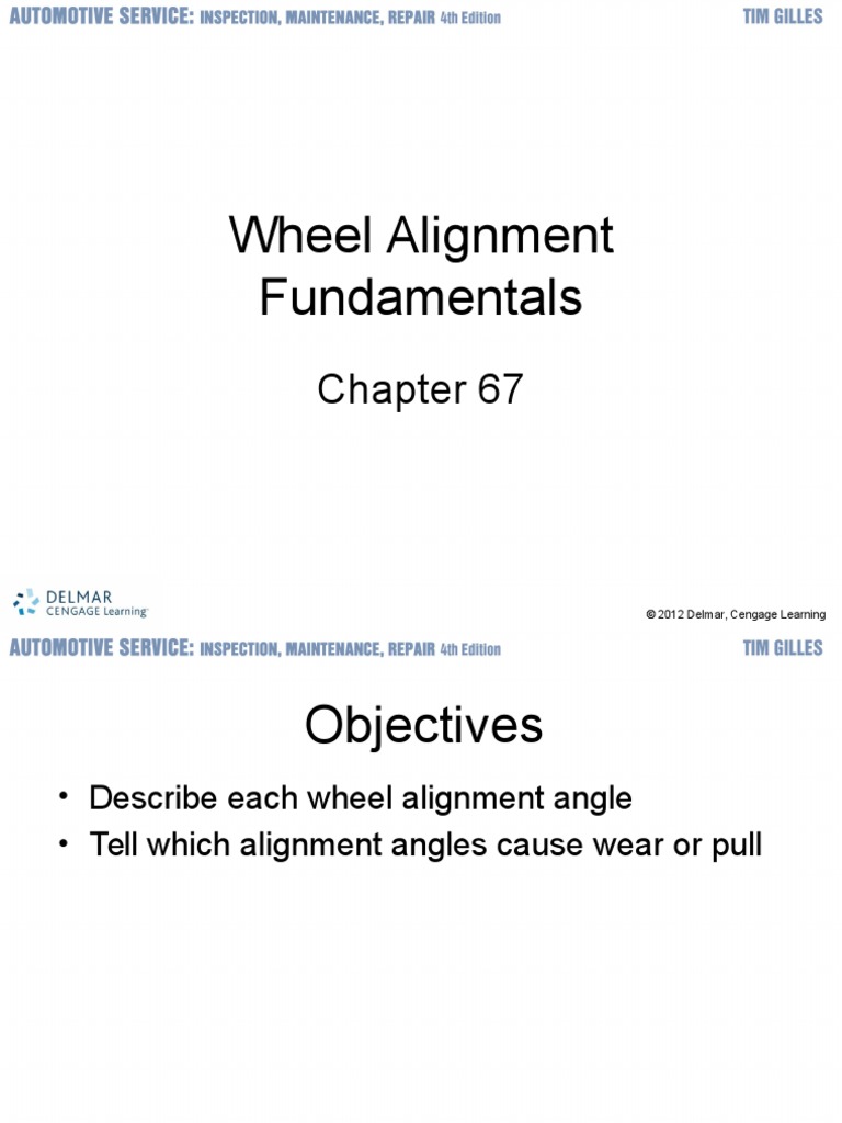 Wheel Alignment Fundamentals: © 2012 Delmar, Cengage Learning | PDF ...
