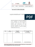 Liquid Penetrant Testing Procedure for Non-Destructive Testing
