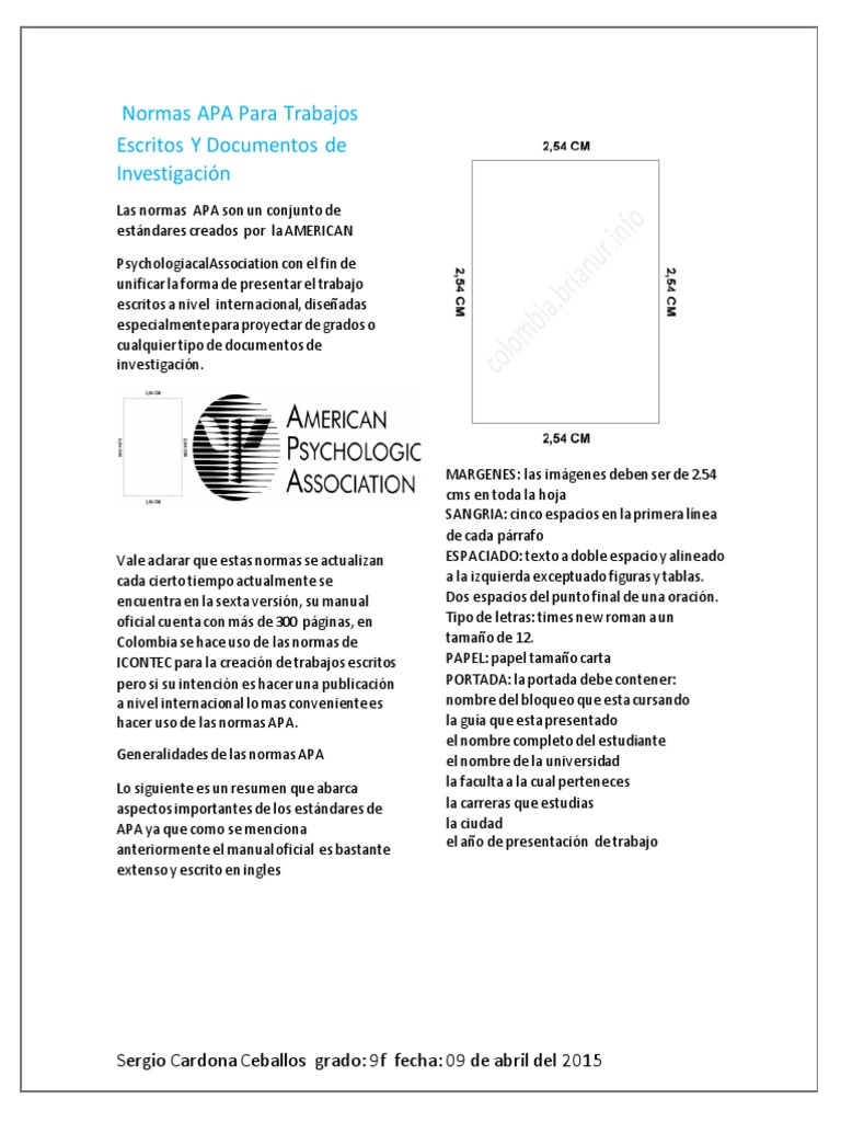 Normas APA para Trabajos Escritos Y Documentos de Investigación | PDF