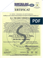 Certificat ISO Mediu TNY