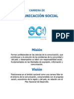Mision y Vision Carrera de Comunicacion Social PDF