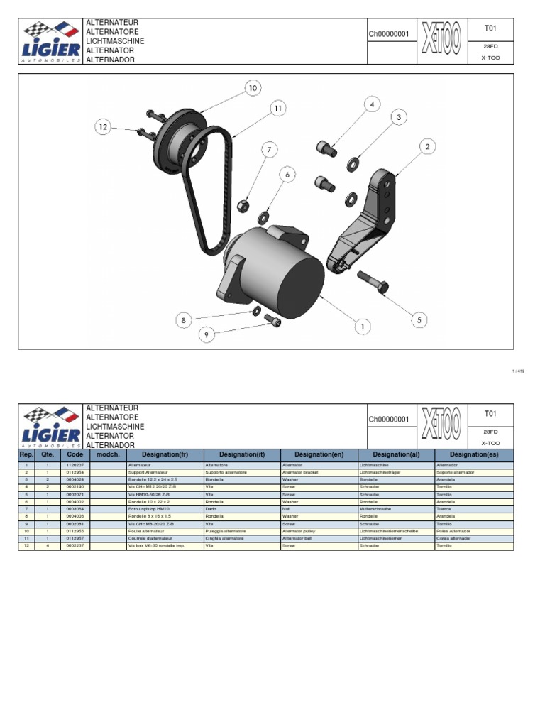 Ligier XTOO catalogue Mechanical Engineering Metalworking