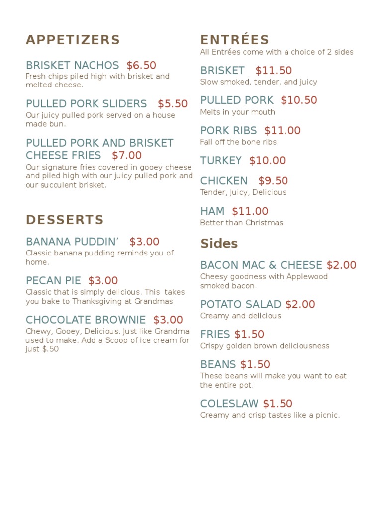 Menu | PDF