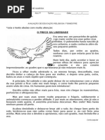 Avaliação de Educação Religiosa Do 1º Bimestre 7º Ano