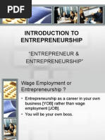 Chapter 1 - Introduction To Entrepreneurship