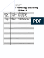 Brown Bag Attendance List