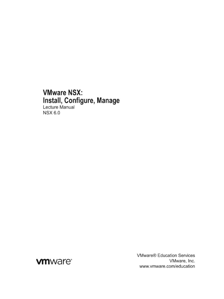 NSX Student Guide (Editable) | PDF | Network Switch | Firewall (Computing)