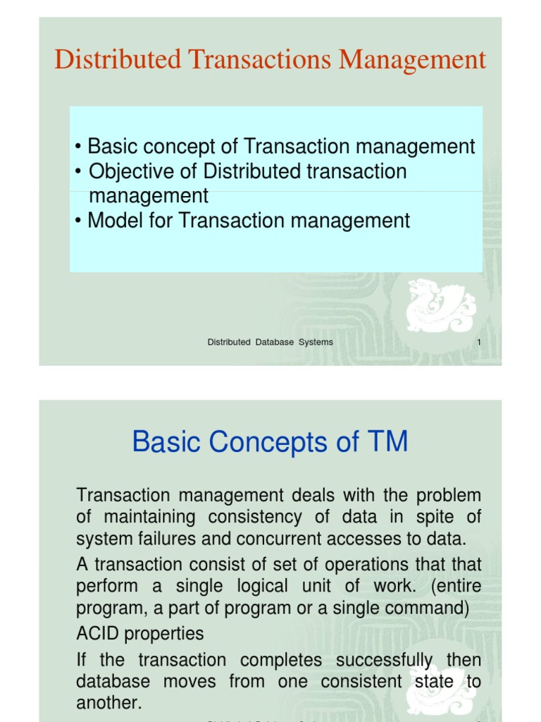Distributed Transactions Management | PDF | Database Transaction | Acid