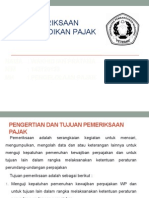 Pemeriksaan Dan Penyidikan Pajak