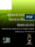 2004 Habitos de Usuarios de Internet MX