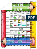 Plantilla de Horarios Borde Escolar Colores 3