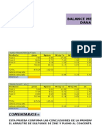 Balance Metalurgico Pruebas Comparacion Dana Float y Aero Promter 3374 Ensayo 5