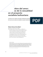 En Nombre Del Amor: Políticas de La Sexualidad en El Proyecto Socialista Bolivariano. María Teresa Vera-Rojas Universi Tat de Barcelona, España