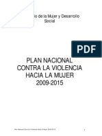 MIMDES Plan Nacional Contra La Violencia Hacia La Mujer 2009 2015