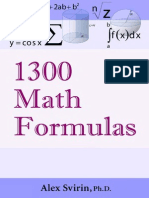 1300 Math Formulas --- Alex Svirin