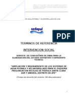 Ampliación y Mejoramiento de Los Sistemas de Agua Potable y Alcantarillado para El Esquema Prolongación Nicolás de Pierola Santa Clara Sur y Anexos, Distrito de Ate