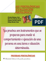 Pruebas Psicológicas y Evaluación Psicológica.