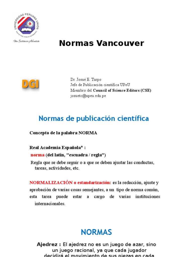 Normas Vancouver.pptx Parcialidad Publicación Prueba gratuita de