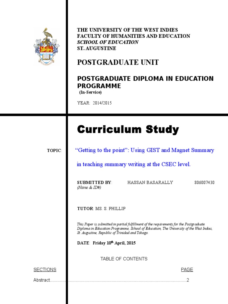 “Getting to the point”: Using GIST and Magnet Summary in teaching ...