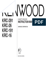Kenwood KRC-291~26~191~16 INSTRUCTION MANUAL