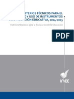 Criterios Técnicos Para El Desarrollo de Instrumentos de Evaluación Educativa 14-15