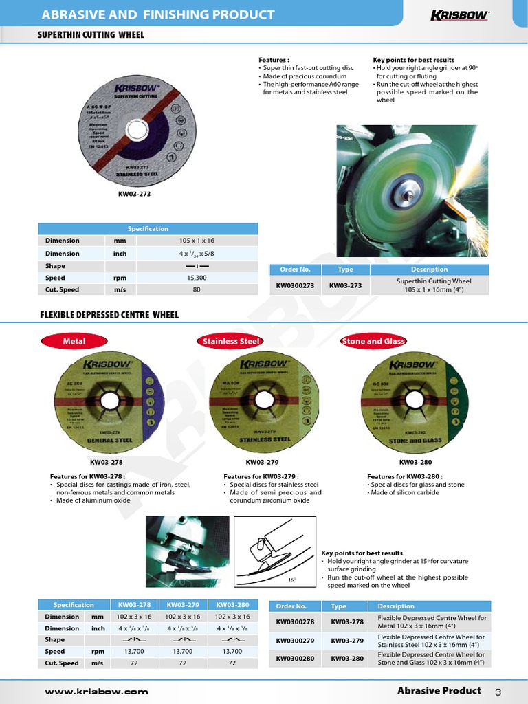 Abrasive Cutting & Grinding Wheels | PDF | Sports & Recreation