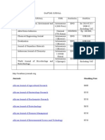 Daftar Jurnal