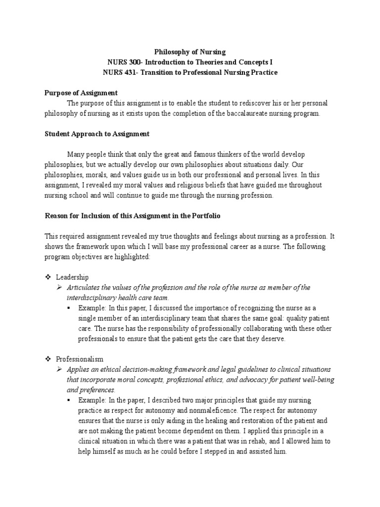 Intro To Philosophy Paper Revised  PDF  Nursing  Patient