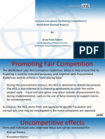 Prevention of Fraud and Corruption: Facilitating Competition in World Bank-Financed Projects